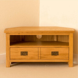 Lanner Oak 90Cm Corner Tv Unit - Fully Assembled By Roseland Furniture - thumbnail 4