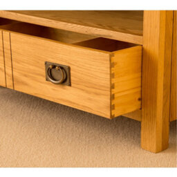 Lanner Oak 90Cm Corner Tv Unit - Fully Assembled By Roseland Furniture - thumbnail 7
