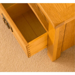 Lanner Oak 90Cm Corner Tv Unit - Fully Assembled By Roseland Furniture - thumbnail 8