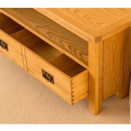 Lanner Oak 90Cm Corner Tv Unit - Fully Assembled By Roseland Furniture - thumbnail 6