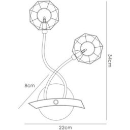 Luminosa Lighting Luminosa Izona Wall Lamp 2 Light G4 Polished Chrome, Not Led/cfl Compatible - thumbnail 4