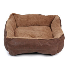 Actiaspet Brown Faux Leather Dog Bed Small - thumbnail 9