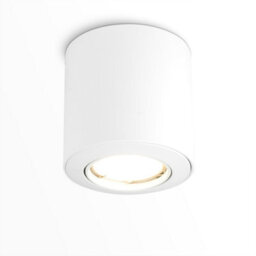 Valuelights Gu10 Gloss White Tiltable Surface Mounted Ceiling Spotlight Downlight - Complete With 1 X 5W Gu10 Warm White Led Bulb - thumbnail 2
