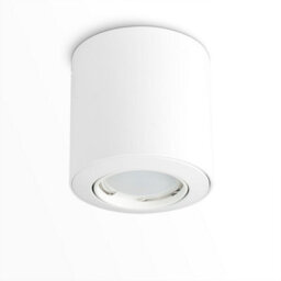Valuelights Gu10 Gloss White Tiltable Surface Mounted Ceiling Spotlight Downlight - Complete With 1 X 5W Gu10 Warm White Led Bulb - thumbnail 4