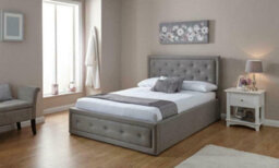Comfy Living 5Ft Colarado Fabric Ottoman Bed Frame In Grey - thumbnail 1