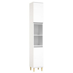 Berkfield 3 Piece Bathroom Furniture Set White Engineered Wood - thumbnail 6