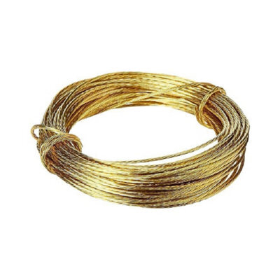 Sisi UK Brass Picture Hanging Wire 3M Heavy Duty Wire Roll For Hanging Mirrors Photo Frames Wall Art And Diy Home Projects - image 1