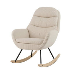 Upholstered Rocking Chair Glider Rocker W/padded Backrest - thumbnail 6