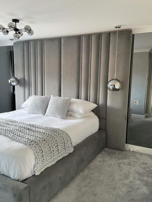 Stratus Interiors Tall Chateaux Paneled Floor To Ceiling Headboard Bed Frame - Add Professional Assembly & Delivery- Single - No Storage Type - image 1