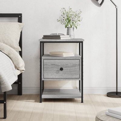 Berkfield Bedside Cabinet Grey Sonoma 40X42X56 Cm Engineered Wood - image 1