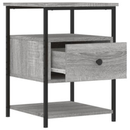 Berkfield Bedside Cabinet Grey Sonoma 40X42X56 Cm Engineered Wood - thumbnail 5