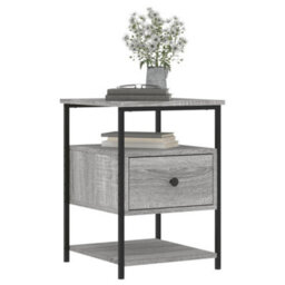 Berkfield Bedside Cabinet Grey Sonoma 40X42X56 Cm Engineered Wood - thumbnail 3