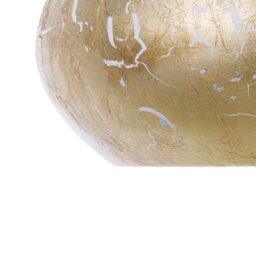 Beliani Cracked Gold Foil Round Pendant Lamp - 48Cm Diameter, Vintage Metallic Ceiling Light - thumbnail 5
