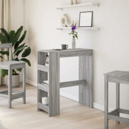Berkfield Bar Table With Racks Grey Sonoma 90X40X103.5 Cm Engineered Wood - thumbnail 3