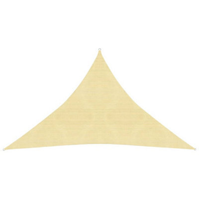 Berkfield Sunshade Sail 160 G/m2 Beige 5X5X6 M Hdpe - image 1