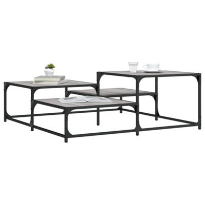 Berkfield Coffee Table Grey Sonoma 107X107X40 Cm Engineered Wood - image 1