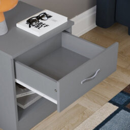 Lassic Vida Designs Riano Grey 1 Drawer Bedside Chest (H)470mm (W)400mm (D)360mm - thumbnail 6