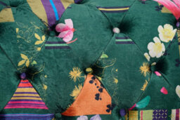 Green Patchwork Fabric 2 + 2 Seater Chesterfield Sofa Set For Living Room Portofino - thumbnail 7