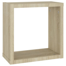 Berkfield Wall Cube Shelves 2 Pcs Sonoma Oak 30X15X30 Cm - thumbnail 7