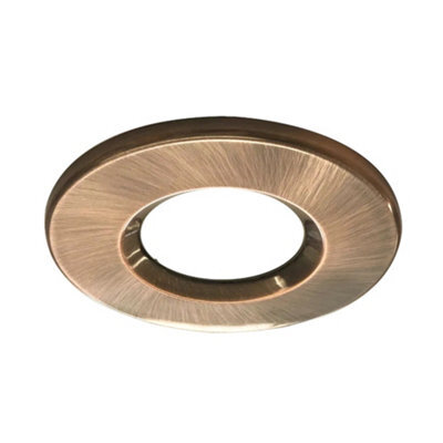 Bubly Bathrooms Brushed Copper Downlight Bezel For Riga Uno - 70mm Cut-Out, Ip65 Bathroom & Kitchen Lighting