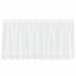 Berkfield Modern Curtains With Curtains Floral White 300 X 100 Cm Polyester