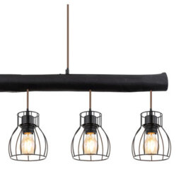 Luminosa Lighting Luminosa Mina Bar Pendant Ceiling Light Matt Black 5X E27 - thumbnail 4