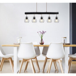 Luminosa Lighting Luminosa Mina Bar Pendant Ceiling Light Matt Black 5X E27 - thumbnail 6