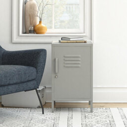 Dorel Bradford Metal Locker End Table Taupe - thumbnail 2