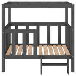 Berkfield Dog Bed Grey 105.5 X 83.5 X 100 Cm Solid Wood Pine - thumbnail 5