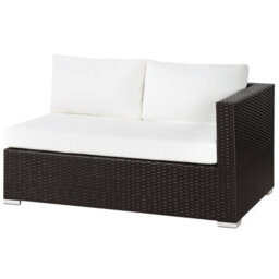 Beliani Garden Lounge Set With Table 8 Seater Xxl Right Hand Modular Pe Rattan Dark Brown - thumbnail 5