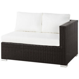 Beliani Garden Lounge Set With Table 8 Seater Xxl Right Hand Modular Pe Rattan Dark Brown - thumbnail 7
