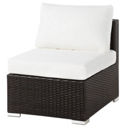 Beliani Garden Lounge Set With Table 8 Seater Xxl Right Hand Modular Pe Rattan Dark Brown - thumbnail 8