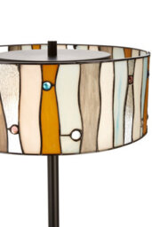 Orsina Jewel Deco Floor Lamp, Hand Rolled Art Glass With Jewel Detailing, Rustic Bronze Frame, Tiffany Lighting - thumbnail 4