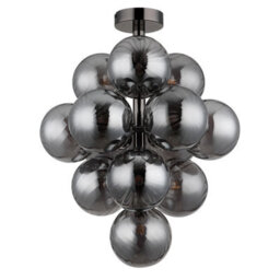 Luminosa Lighting Luminosa Conor Globe Ceiling Light Gunmetal Balls Smoke Glass Shade 13X G9 - thumbnail 2