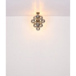 Luminosa Lighting Luminosa Conor Globe Ceiling Light Gunmetal Balls Smoke Glass Shade 13X G9 - thumbnail 4