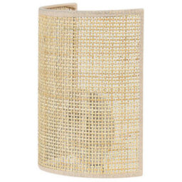 Beliani Wall Lamp Natural Rattan 25Cm Half-Drum Shade Boho Rustic - Mains - thumbnail 3