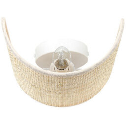 Beliani Wall Lamp Natural Rattan 25Cm Half-Drum Shade Boho Rustic - Mains - thumbnail 5