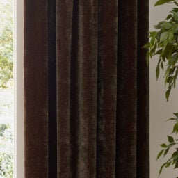 Yard Heavy Chenille Velvet Room Darkening Pencil Pleat Curtain Pair Brown (W)229Cm X (D)183Cm - thumbnail 3