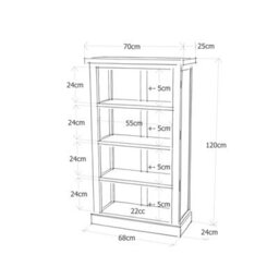 Cabinet Bits Tropea Off White Bookcase 120X70X25Cm - thumbnail 8