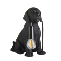 Loops Charming 2 Pack Matt Black Labrador Puppy Table Lamps For Dog Lovers - thumbnail 7
