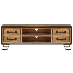 Berkfield Tv Cabinet With Drawers 120X30X40 Cm Solid Mango Wood - thumbnail 2