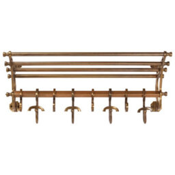 Vidaxl Luggage Rack With Coat Hangers Wall Mounted Aluminium - thumbnail 2