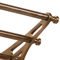 Vidaxl Luggage Rack With Coat Hangers Wall Mounted Aluminium - thumbnail 5