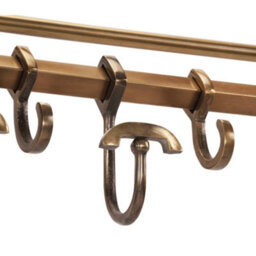 Vidaxl Luggage Rack With Coat Hangers Wall Mounted Aluminium - thumbnail 4