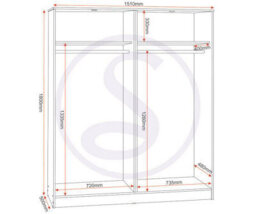 Seconique Malvern 4 Door Wardrobe Urban Snow - thumbnail 9