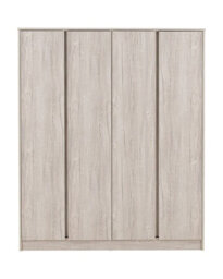 Seconique Malvern 4 Door Wardrobe Urban Snow - thumbnail 3