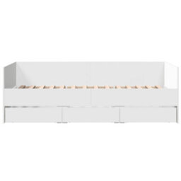 Berkfield Daybed With Drawers Without Mattress White 100X200 Cm - thumbnail 4