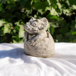 Oakleystone Northern Small Stone Cast Baby Triceratops Dinosaur Garden Sculpture - thumbnail 3