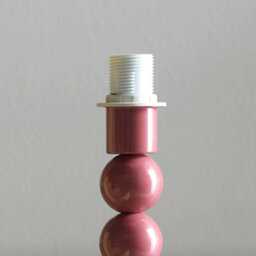 Loops Elegant Gloss Pink Clay Table Lamp Base - E14 Led Compatible Home Lighting - thumbnail 3