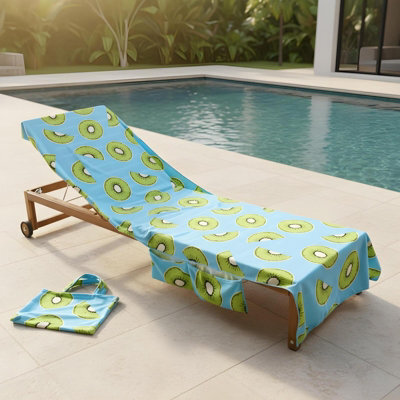 Ohs Tropical Fruit Beach Towel With Bag Quick Dry Absorbent Travel Spa - image 1